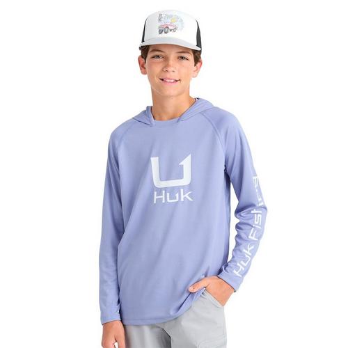 Kids' Huk Icon Long Sleeve Hooded T-Shirt - Primary Image