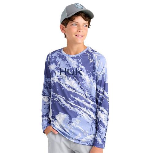 Kids' Huk Pursuit Mossy Oak Long Sleeve T-Shirt - Primary Image