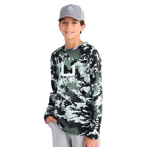 Kids' Huk KC Icon Apex Vert Long Sleeve Hooded T-Shirt - Primary Image