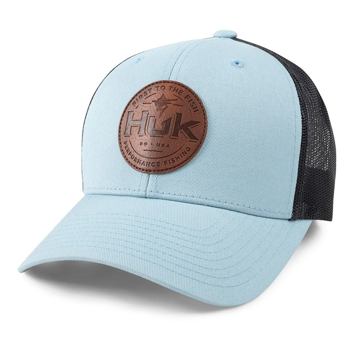 Men's Huk Leather Patch Trucker Hat - Huk