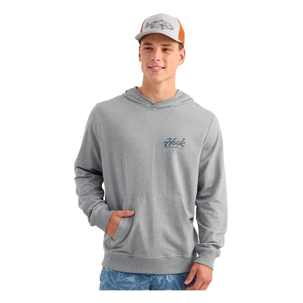 Men's Huk Edisto Bass Batch Terry Hoodie - Huk