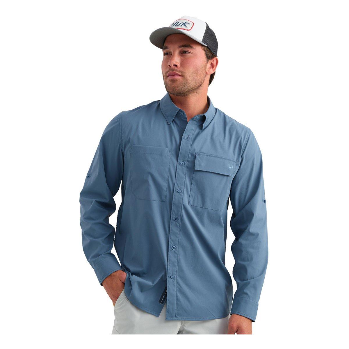 Men's Huk Icon Long Sleeve Button Up Shirt - Huk