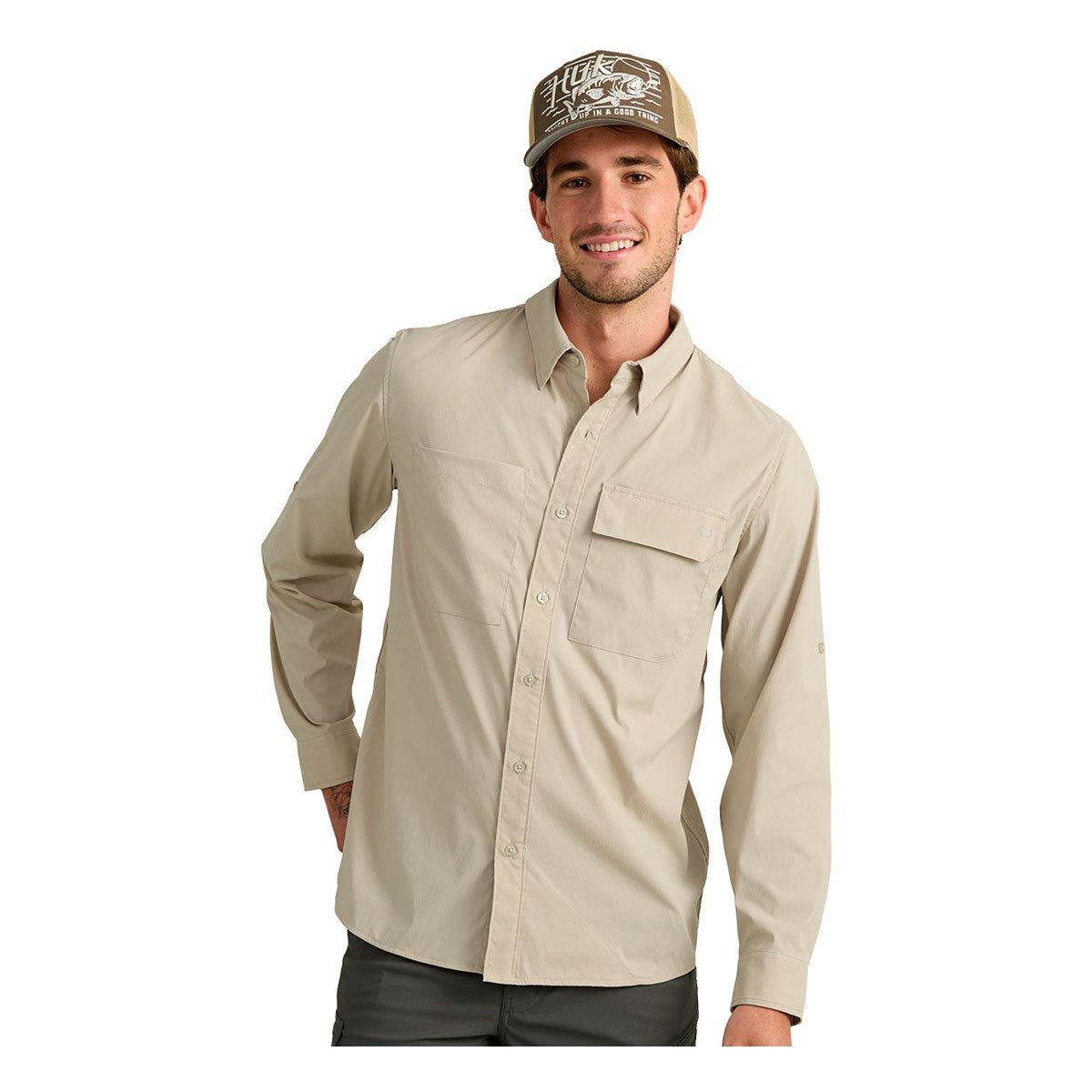 Men's Huk Icon Long Sleeve Button Up Shirt - Huk