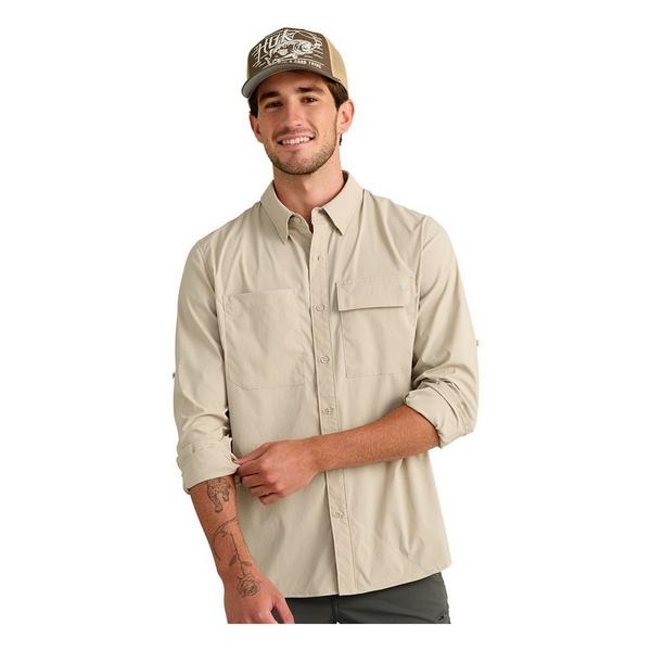 Huk Men's  Icon Long Sleeve Button Up Shirt