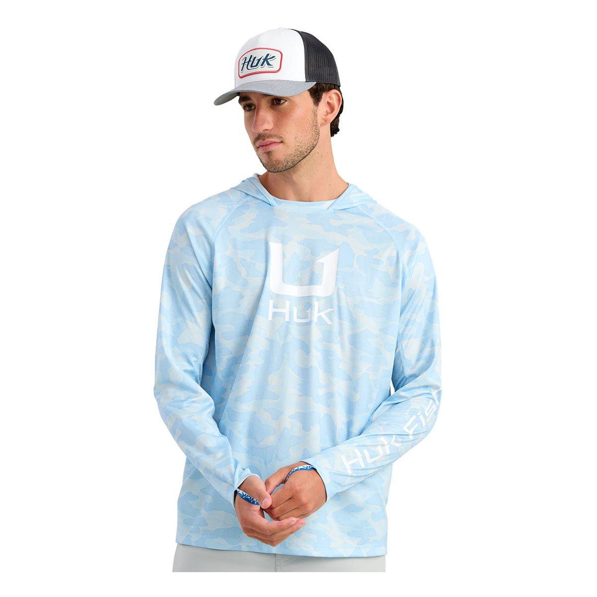 Men's Huk Icon Printed Long Sleeve Hooded T-Shirt - Huk