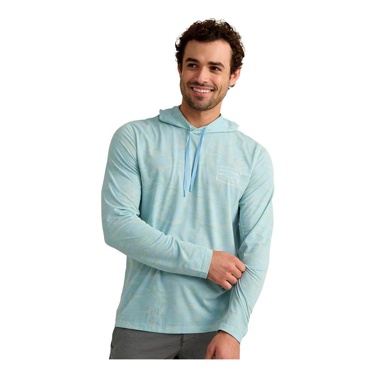 Men's Huk Drift Printed Long Sleeve Hooded T-Shirt - Huk