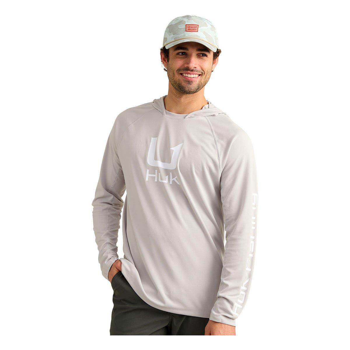 Men's Huk Icon Performance Knit Long Sleeve Hooded T-Shirt - Huk