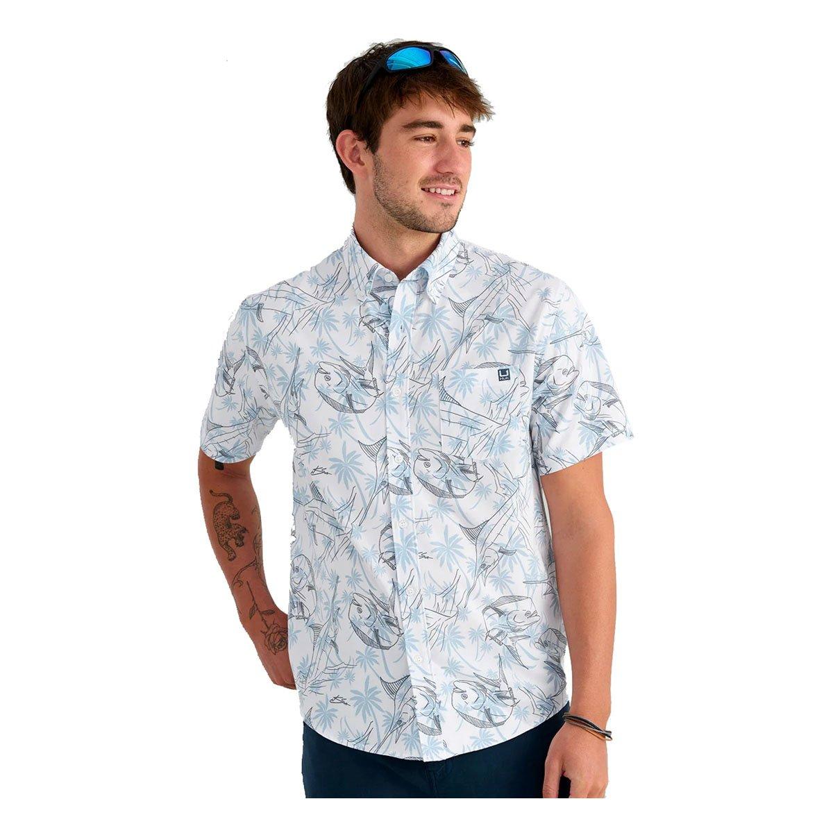 Men's Huk KC Desert Rose Kona Button Up Shirt - Huk