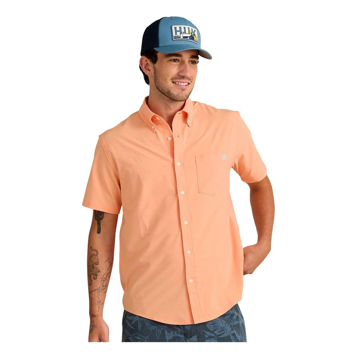Men's Huk Kona Solid Button Up Shirt - Huk