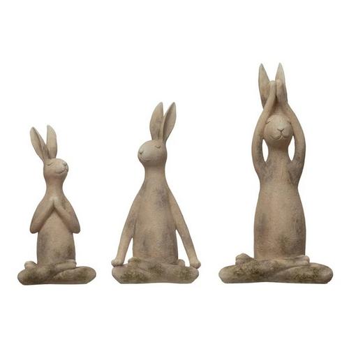 Creative Co-Op Yoga Rabbit (Styles May Vary) - Primary Image