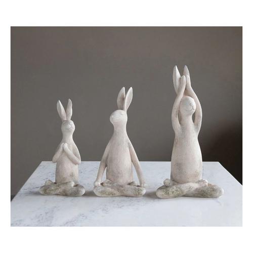 Creative Co-Op Yoga Rabbit (Styles May Vary) - Primary Image