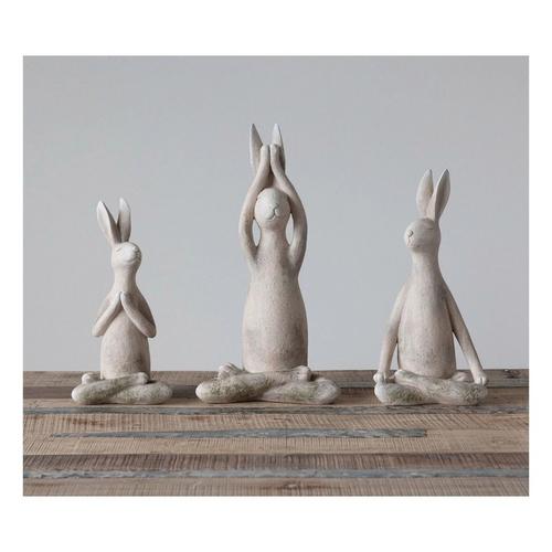 Creative Co-Op Yoga Rabbit (Styles May Vary) - Primary Image