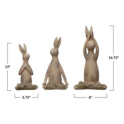 Creative Co-Op Yoga Rabbit (Styles May Vary) - Primary Image