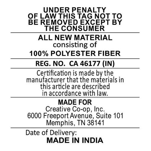 Creative Co-Op 28" x 14" Woven Cotton Lumbar Pillow with Fringe - Primary Image