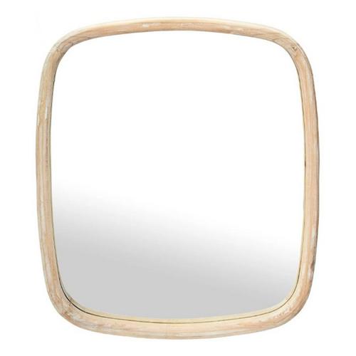 Creative Co-Op Rounded Edge Wood Framed Wall Mirror - Primary Image