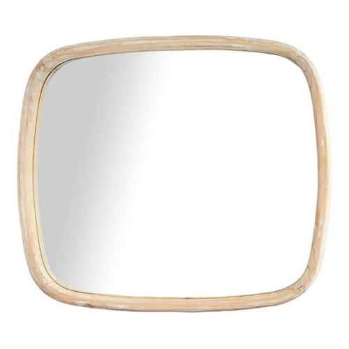 Creative Co-Op Rounded Edge Wood Framed Wall Mirror - Primary Image