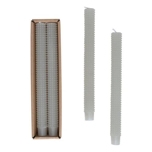 Creative Co-Op Unscented Hobnail (Set of 2) Taper Candle - Primary Image