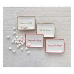 Creative Co-Op 4"L x 3"W Stoneware Dish w/ Holiday Words (Styles May Vary) - Thumbnail 2 of 3