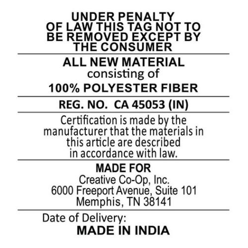 Creative Co-Op Woven Cotton Blend Lumbar Pillow w/ Stripes - Primary Image