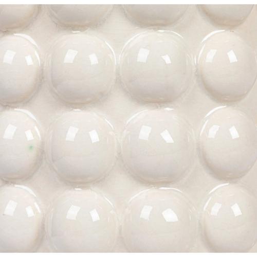 Creative Co-Op Stoneware Canister w/ Raised Dots & Acacia Wood Lid - Primary Image