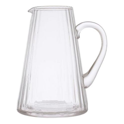 Creative Co-Op Ribbed Glass Pitcher - Primary Image