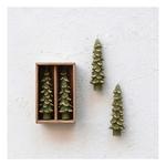 Creative Co-Op Short Unscented Tree Shaped Taper w/ Gold Tips (Set of 2) Taper Candle - Thumbnail 2 of 3