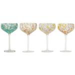 Creative Co-Op 10oz Blown Stemmed Confetti Champagne (Colors May Vary) - Thumbnail 1 of 3