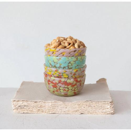 Creative Co-Op Blown Confetti Glass Bowl (Colors May Vary) - Primary Image