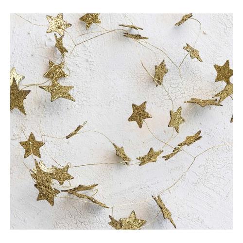 Creative Co-Op Glitter Paper Star Garland