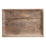Creative Co-Op Mango Wood Cheese/Serving Board with Etched Charcuterie Spread - Thumbnail 1 of 3