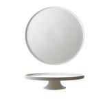 Creative Co-Op Stoneware Pedestal with Lip - Thumbnail 1 of 2