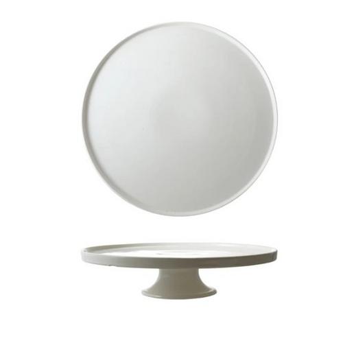 Creative Co-Op Stoneware Pedestal with Lip - Primary Image