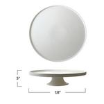 Creative Co-Op Stoneware Pedestal with Lip - Thumbnail 2 of 2