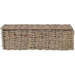 Creative Co-Op Hand-Woven Seagrass Basket with 3 Sections & Lid - Thumbnail 1 of 6