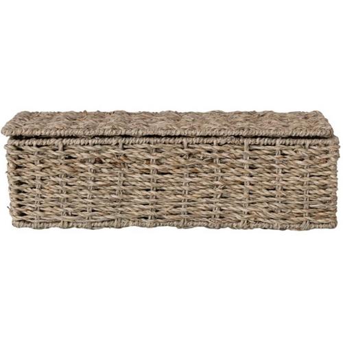 Creative Co-Op Hand-Woven Seagrass Basket with 3 Sections & Lid - Primary Image