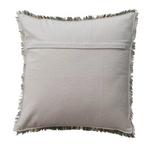 Creative Co-Op 20in Woven Linen & Cotton Pillow with Plaid Pattern and Fringe - Thumbnail 2 of 3