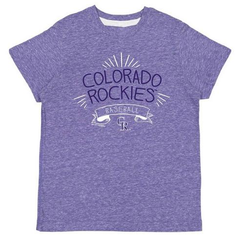 Soft As A Grape Girls' Colorado Rockies Melange Pops T-Shirt - Primary Image
