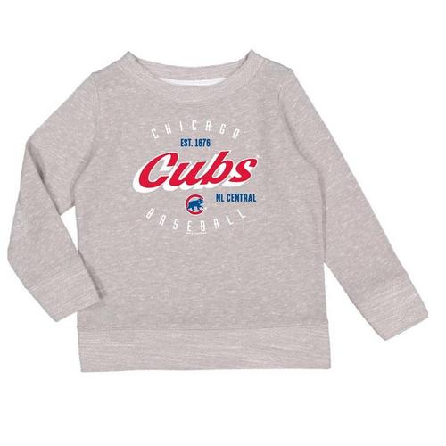 Soft As A Grape Girls' Chicago Cubs Melange Pops Crew - Primary Image