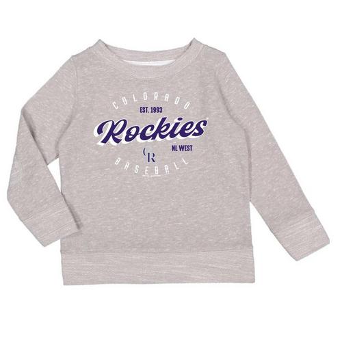Soft As A Grape Kids' Girls' Colorado Rockies Melange Pops Crew - Primary Image