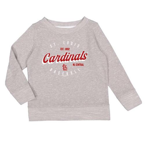 Soft As A Grape Girls' St. Louis Cardinals Melange Pops Crew - Primary Image