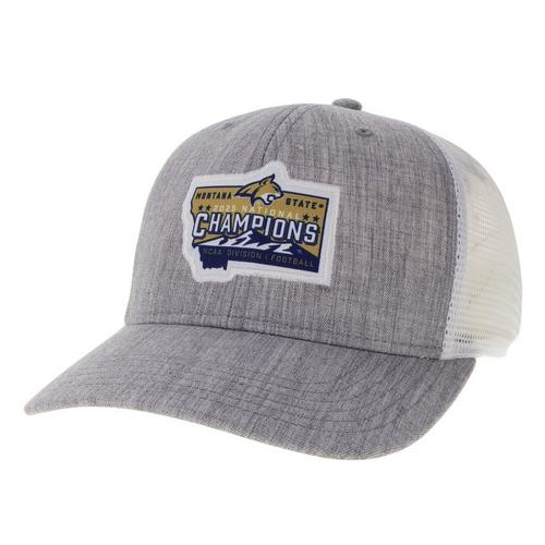 Legacy Montana State Bobcats 2025 FCS National Champions State Outline Adjustable Hat - Primary Image