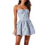 Women's ASTR The Label Larissa Floral Bubble Hem Sweetheart Dress - Thumbnail 1 of 4