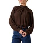 Women's ASTR The Label Sabelle Long Sleeve Mock Neck Blouse - Thumbnail 1 of 4