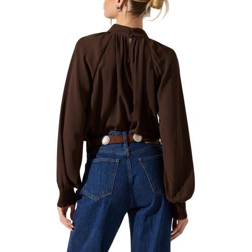 Women's ASTR The Label Sabelle Long Sleeve Mock Neck Blouse - Primary Image