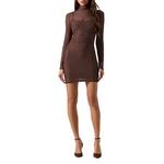 Women's ASTR The Label Kourtney Rhinestone Lace Long Sleeve Dress - Thumbnail 3 of 4