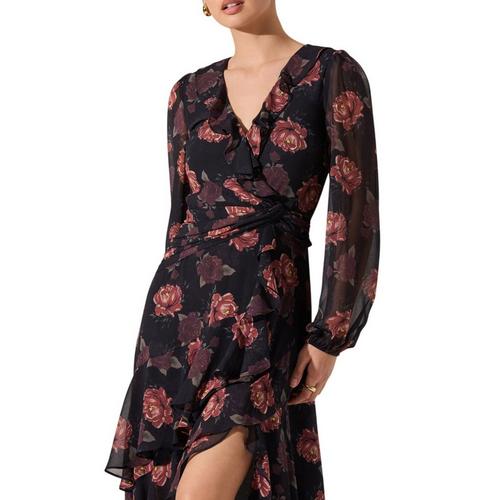 Women's ASTR The Label Corrina Floral Ruffle Long Sleeve Maxi Dress - Primary Image