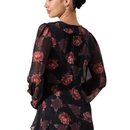 Women's ASTR The Label Corrina Floral Ruffle Long Sleeve Maxi Dress - Primary Image