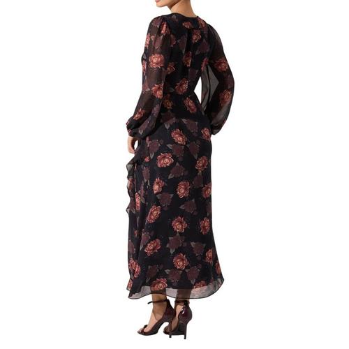 Women's ASTR The Label Corrina Floral Ruffle Long Sleeve Maxi Dress - Primary Image