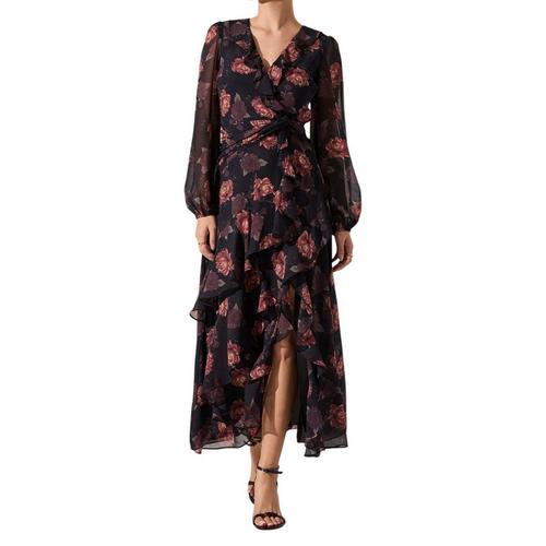Women's ASTR The Label Corrina Floral Ruffle Long Sleeve Maxi Dress - Primary Image