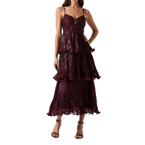 Women's ASTR The Label Lupin Floral Pleated Sweetheart Maxi Dress - Primary Image